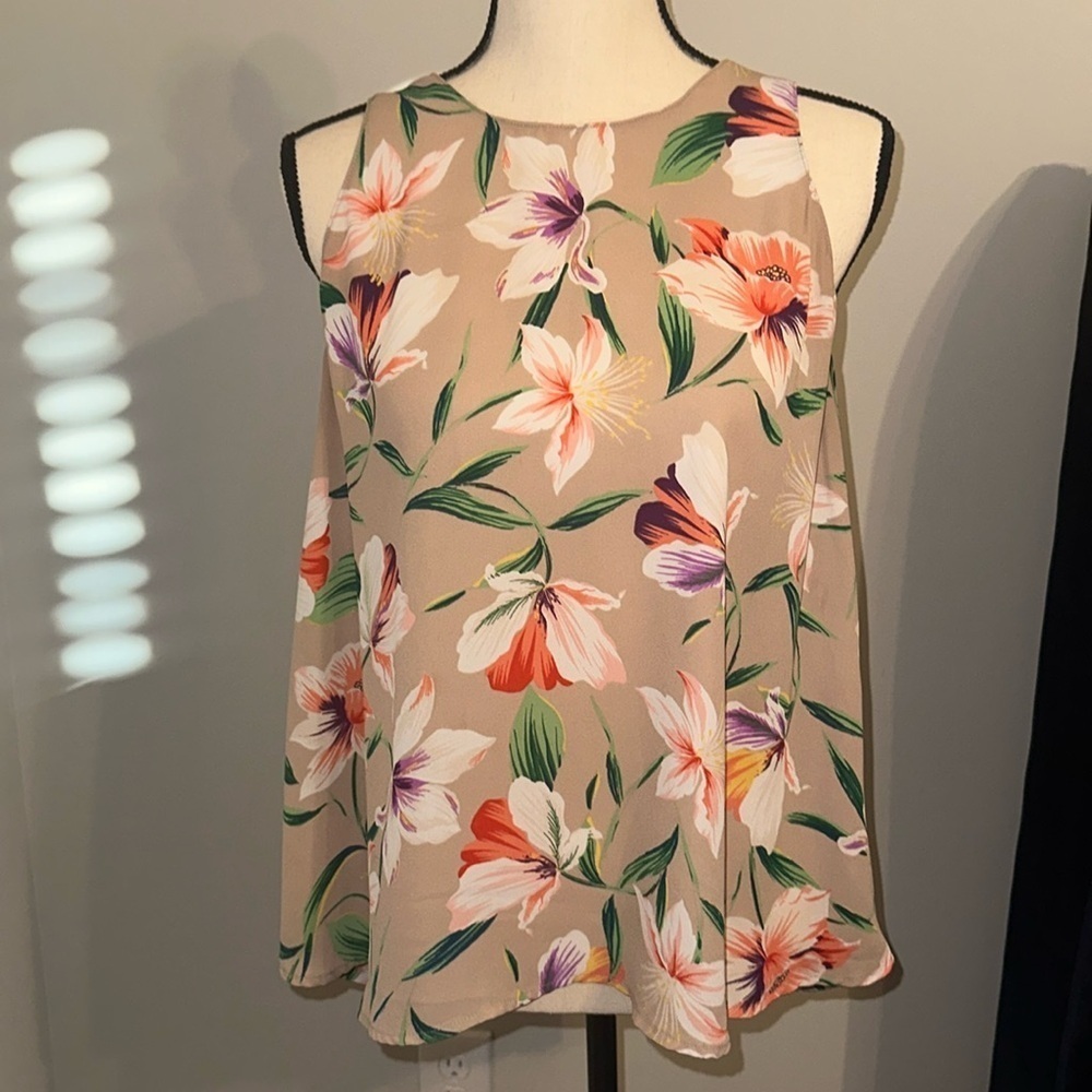 Floral sleeveless blouse by Lush